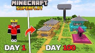 I Survived 100 Days in Minecraft Superflat World | 100 Days in Minecraft (Hindi)