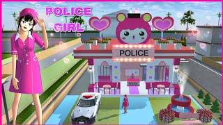 PROPS ID : Beautiful and Cute Pink Yandere Police Station in Sakura School Simulator