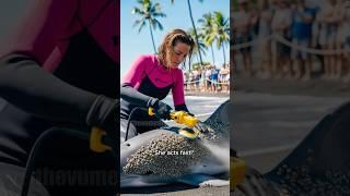 She Saved a Dying Fish One Small Act, One Life Saved#shorts