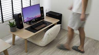 Minimalist Desk Setup | Floor Chair & Desk (Weird.)