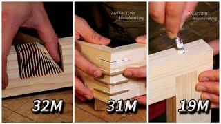 [ASMR] 9-Fun Woodwroking Joints / A Collection of Videos with over 1M Views