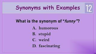 English Vocabulary Practice Test | Synonyms with Examples 12 | Test Your English Vocabulary Skills