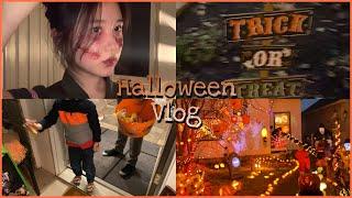 캐나다 06년생 유학생 할로윈 trick or treating VLOG 복잡시끌 순수한 동심의 세계로  / 첫브이로그 / Halloween