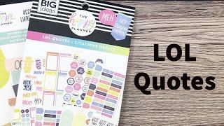 NEW Happy Planner LOL Quotes Sticker Book and Accessory Book Flip Through!