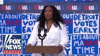 Lizzo shares confusing and offensive message at Kamala Harris’ rally