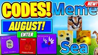 ️New️ ALL WORKING CODES For Meme Sea August 2024 - Roblox Meme Sea Codes 2024