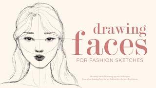 How I Draw Faces (for my fashion sketches) ️ drawing tutorial