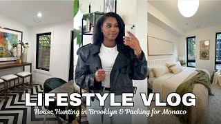 NYC LIFESTYLE VLOG: House Hunting in Brooklyn, Packing for Monaco & Dinner at Eataly  MONROE STEELE