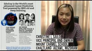 CHRISTINE L SAILO - VICE PRINCIPAL AND OWNER, MOUNT CARMEL SCHOOL, CHALTLANG - AIZAWL, MIZORAM