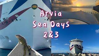 P&O Ariva | SEA DAYS 2&3 | Olive Grove | Headliners Theatre | Transatlantic Crossing