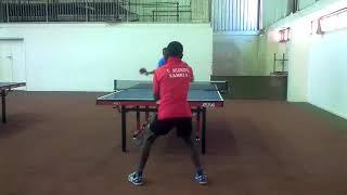 Charles Silungwe playing forehand