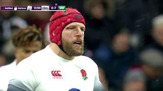 Haskell gets ball to the head from Owen Farrell! | NatWest 6 Nations