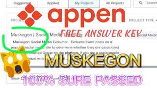 MUSKEGON APPEN ANSWER KEY 100% SURE PASSED #appen #key #new