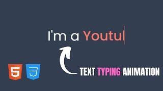 CSS Text Typing Animation | Multiple Text Typing Animation