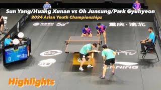 Sun Yang/Huang Xunan vs Oh Junsung/Park Gyuhyeon | 2024 Asian Youth Championships (QF) Highlights