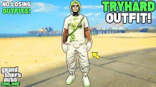 GTA 5 ONLINE *EASY* MY WHITE JOGGERS TRYHARD MODDED OUTFIT 1.57! (NO TRANSFER GLITCH)