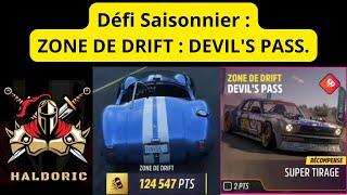 Forza Horizon 5 (FH5) Défi Saisonnier ZONE DE DRIFT : DEVIL'S PASS. (DLC 2, Aventure de rallye)