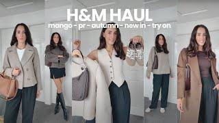 H&M AUTUMN HAUL  NEW IN TRY ON  12 ITEMS | MANGO | M&S | FALL AUTUMN 2024 UK OUTFITS | PR UNBOXING