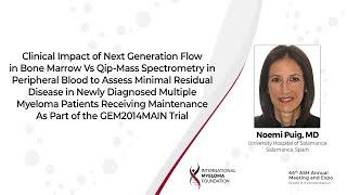 NGF in Bone Marrow Vs Qip-Mass Spectrometry in Peripheral Blood to Assess MRD in NDMM Pts