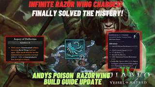 Andys Razor Wing poison Spiritborn build! MOST FUN BUILD in DIABLO 4 SEASON6! Endgame Guide