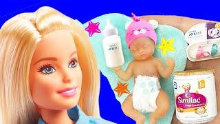 12 DIY Miniatures for a Baby Doll and Barbie Doll make up hacks and crafts / Doll funny video