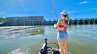 Fishing For The BIG ONES At This Raging HYDRO-DAM!!! -- We Got WRECKED...