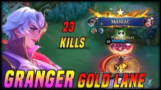 23 Kills + Maniac!! Granger Best Build 2024 Gold Lane - Build Top Global Granger ~ MLBB