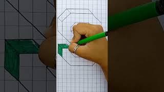 HOW TO DRAW 3D S LETTER #art #3dillusion #3dart #shorts #youtubeshorts