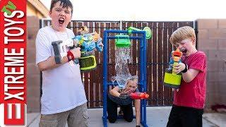 Babysitter Showdown! Sneak Attack Squad Nerf Battle Vs Aunt!