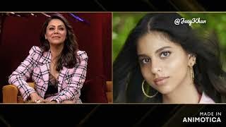 Suhana Khan's voice  talks about mum Gauri Khan  Koffee With Karan 