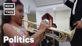 11-Year-Old Refugee and Trumpet Prodigy Gets the Ultimate Gift | NowThis