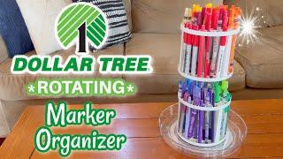 *ROTATING* Marker Organizer!!! | Easy Organization Idea | Dollar Tree DIY!