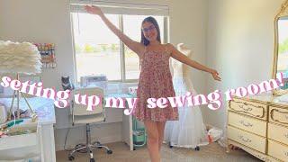 I MOVED || setting up my sewing room!!