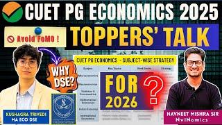 Toppers Talk: CUET PG ECONOMICS 2025 || Best Strategy for 2026 || PYQs & Books | How to Avoid FoMo?