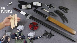 EASY DIY - Making my own Kakashi Hatake Popsicle Weapon WITHOUT USING POWERTOOLS -Compilation