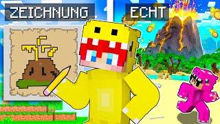 ZEICHNEN BATTLE: Alles was wir MALEN passiert in ECHT ! (Minecraft Challenge)