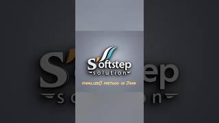 finalize() method in Java #finalize #object #java #viral #shorts #softstep #softstepsolution