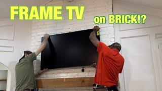 Samsung Frame TV Install on BRICK! 2024