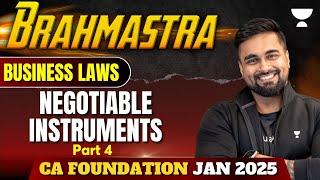 Negotiable Instrument | Part 4 | Business Laws | CA Foundation Jan 2025 | AIR 42 CA CS Shantam Gupta