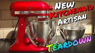 Unboxing and dismantling a brand new Kitchenaid Artisan 5KSM185PSBCA food mixer.