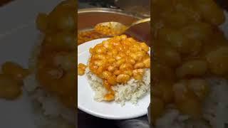 Most Popular Turkish Street Food - Rice with chicken, chickpeas and spicy beans