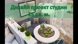 Дизайн проект студии 25 кв.м.