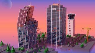 Downtown Los Angeles - 4 Earthquake Scenarios (3D Simulation)