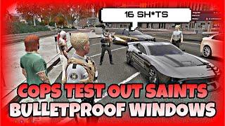 Cops Test Saints Bulletproof Car Windows (INSANE) | NoPixel GTA RP | NoPixel Clips