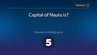 Capital of Nauru is?   Countries and Capitals Quiz