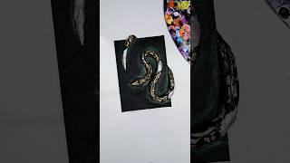 3D Snake Canvas  using foil paper #shorts #diy