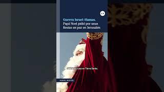 Papa Noel recorrió Jerusalén y pidió por unas fiestas en paz entre israelíes y palestinos