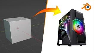 Blender 3.5 Tutorial for Beginners - Build a 3D Gaming PC - Lesson 1 (The Case)