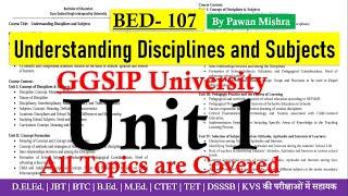 Understanding Disciplines and Subjects | Unit 1 | B.Ed. Semester 1 | Pawan Mishra