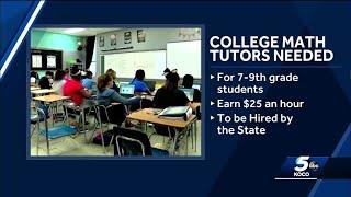 Oklahoma State Dept. of Education recruiting college students to become math tutors